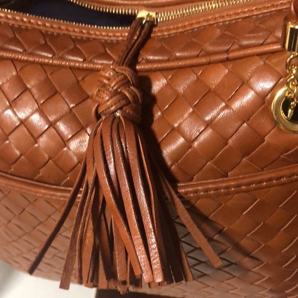 VINTAGE BOTTEGA VENETA Intrecciato Napa Shoulder Bag  Brown Gold HW - Picture 12 of 14